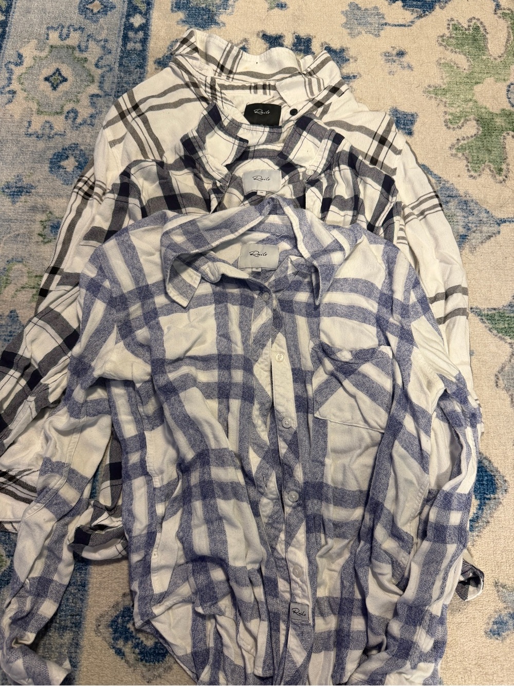 LOT OF 3 - Rails Hunter plaid shirt - size M